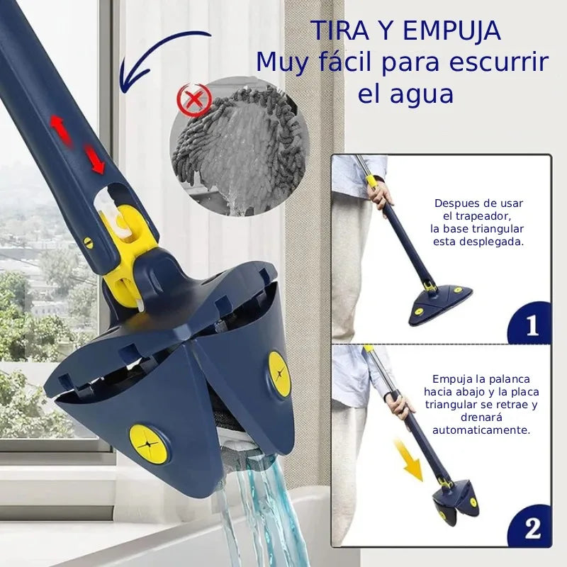 Trapeador giratorio 360° Extensible - OFERTA EXCLUSIVA CYBER
