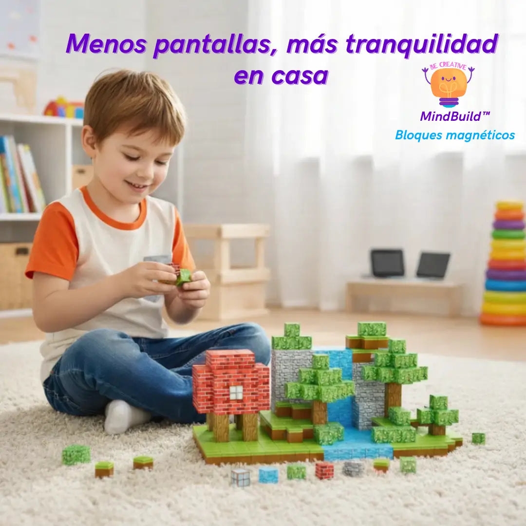 MindBuild™ Bloques Magnéticos - El juego que entretiene a tus hijos sin pantallas