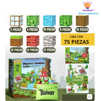 MindBuild™ Bloques Magnéticos - El juego que entretiene a tus hijos sin pantallas