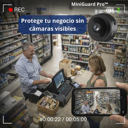 MiniGuard Pro™ – Cámara Full HD mini - Vigilancia discreta desde tu celular