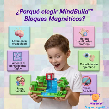 MindBuild™ Bloques Magnéticos - El juego que entretiene a tus hijos sin pantallas