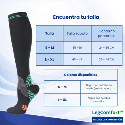 LegComfort™ Medias de Compresión - Piernas más livianas y sin pesadez desde el primer uso