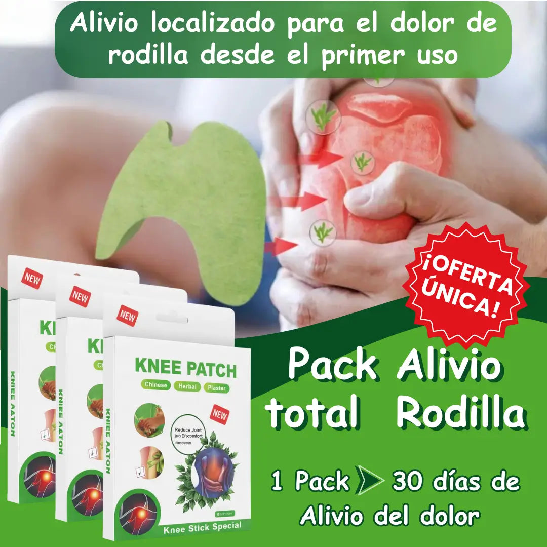 KneeRelief Pro™ - ¡MEGA PROMO! Pack Alivio Total de Rodilla 30 Parches x 1